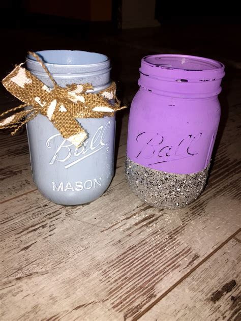 Diy Mason Jars 💙💜 Mason Jar Diy Mason Jars Jar