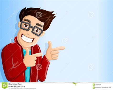 Computer Geek 3 Pointing Stock Vector Image Of