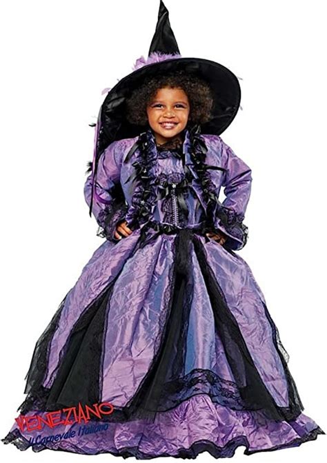 Deluxe Sorceress Magician Purple Gown Girls Halloween