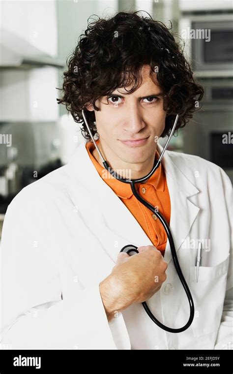 Portrait Of A Male Doctor Wearing A Stethoscope Stock Photo Alamy