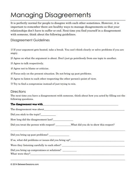 At Home Couples Therapy Worksheet