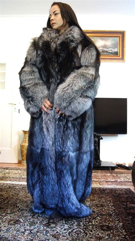 Huge Silver Fox Oversized Fur Coat Fox Coat Fur Street Style