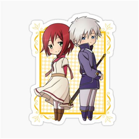 Chibi Shirayuki And Zen V2 Sticker For Sale By Melikitsune Redbubble