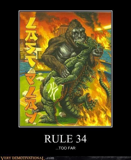 Rule 34 Very Demotivational Rule 34 Hilarious Funny King Kong Godzilla Make Me Smile Dumb