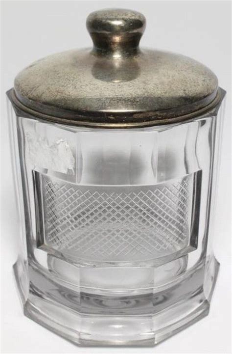 Silver Topped Cigar Jar Smoking Accessories Zother Recreations