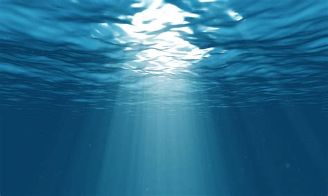 Download Shining Light Seeping Through A Blue Underwater World