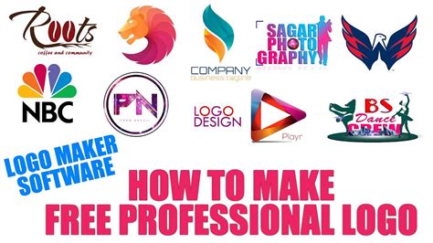 Free Professional Logo Maker Software How To Make Free Logo Youtube