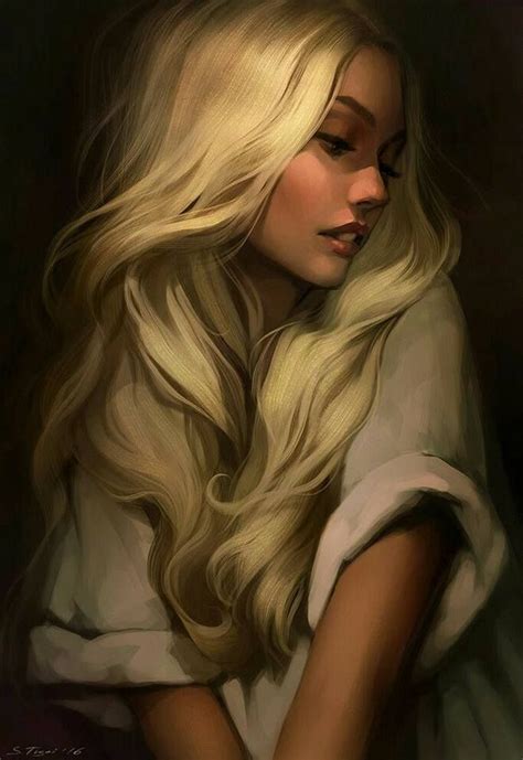 pin by lauren jensen on art and illustration art girl portrait blonde girl