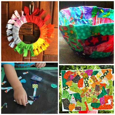 Fabric Scrap Crafts And Activities For Kids What Can We Do With Paper