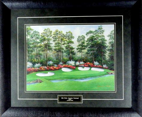Charles Beck 13th Hole Augusta National Framed