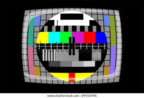 Tv Color Test Pattern Test Card Stock Vector Royalty Free 69416446
