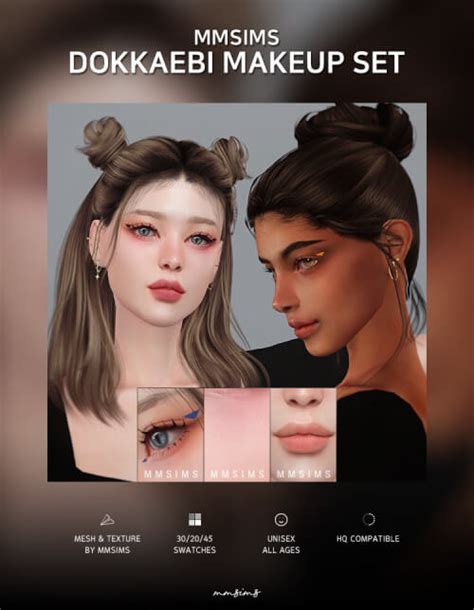 The Sims 4 Dokkaebi Makeup Set Mmsims The Sims Book