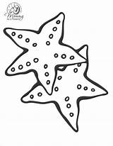 Starfish Coloring Getdrawings Getcolorings Printable sketch template