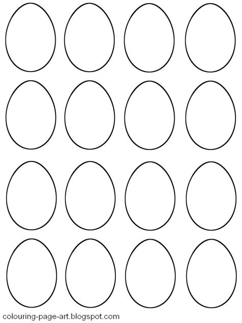 Easter eggs printable templates coloring pages firstpalette com. Colouring Page Art: Blank Easter Egg Templates