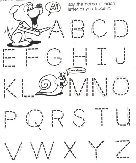 Alphabet Tracing Worksheets For 3 Year Olds
