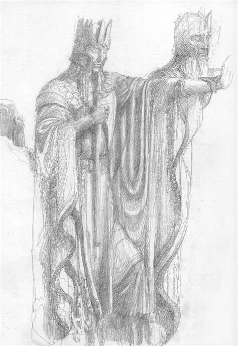 All That Is Gold — Tolkienismyreligion The Argonath Sketch Alan Lee