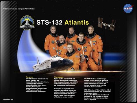 Sts 132 Atlantis Crew Poster Nasa Nasa Missions Mission