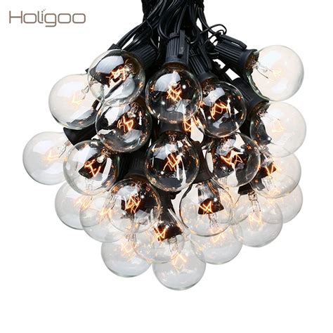 Buy Holigoo 25ft G40 Bulb Globe String Lights With