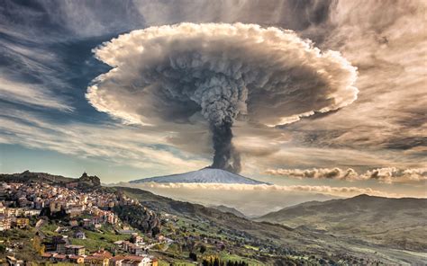 Download Wallpapers Mount Etna 4k Eruption