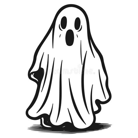Cute Ghost Isolated Vector Halloween Concept Cartoon Ghosts Spooky