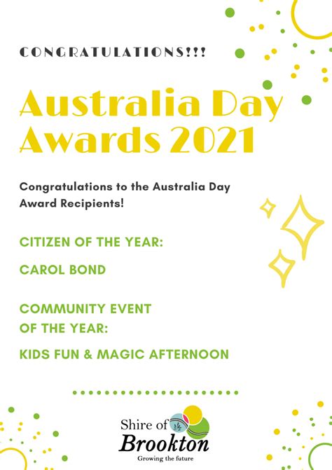 News Story Australia Day Awards 2021 Recipients Shire Of Brookton