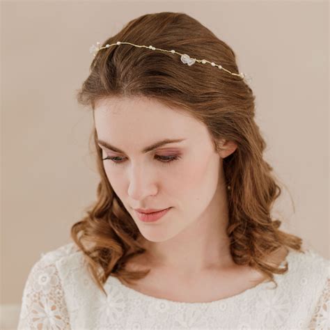 Silver Floral Pearl Delicate Hair Vine Hair Vine Wedding Wedding