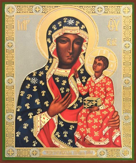 Our Lady Of Czestochowa Black Madonna Russian Icon Wood 6 14 Inch For