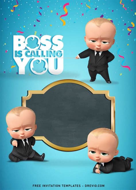 10 Boss Baby Birthday Invitation Templates Download Hundreds Free