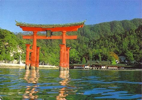A Journey Of Postcards Itsukushima Shinto Shrine Japan