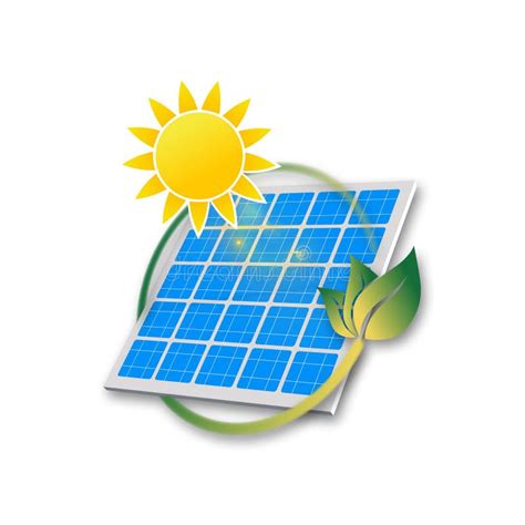 Solar Panel Sun Logo Template Save Energy Green Power And Natural