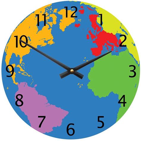 Convert and compare time between several time zones and/or cities, with standard and daylight saving times. Pastel World Map Clock By Cute Clocks | notonthehighstreet.com