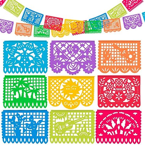 M Aimee 2 Packs Mexican Party Banners Fiesta Plastic Banners Mexican