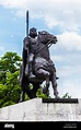 Bronze statue of Poland's first King Boleslaw Chrobry in Wroclaw Stock ...