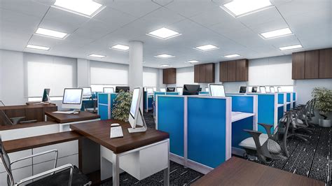 Office Interior Design Workstation Area Design Plain Ceiling Ideas