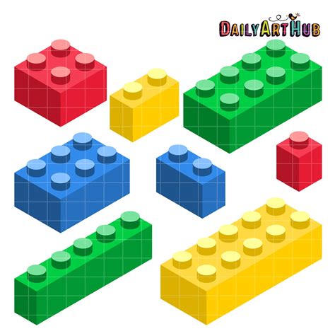 Building Blocks Clip Art Set Daily Art Hub Graphics Alphabets And Svg