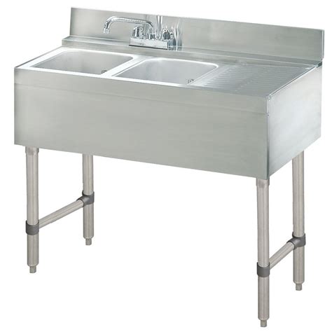 Advance Tabco Crb 32l Lite Two Compartment Stainless Steel Bar Sink