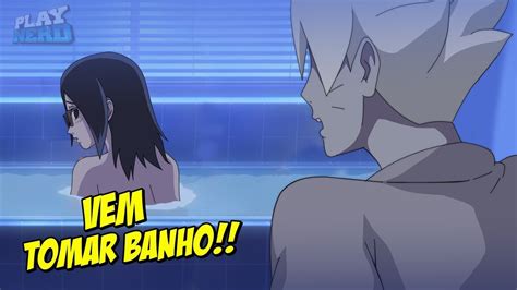 BORUTO E SARADA TOMAM BANHO JUNTOS Boruto Shippuden Episódio 26