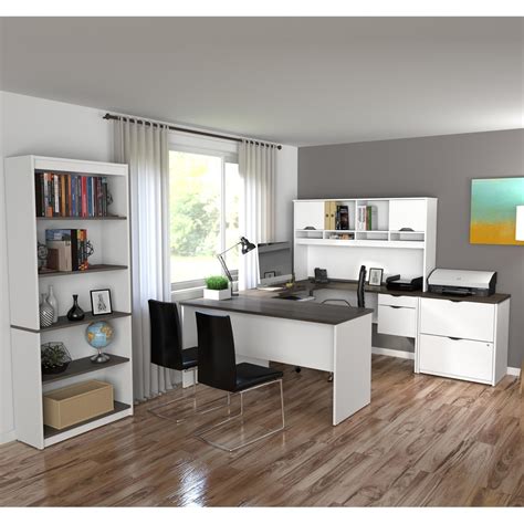 This is the best u shaped desk on the market right now. Innova U-shaped desk with accessories in White and Antigua