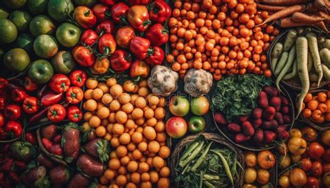 Fresh Vegetables And Fruits Healthy Lifestyle Choice Generated By Ai