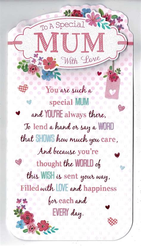 Mum Birthday Card ‘to A Special Mum With Love With Love Ts And Cards