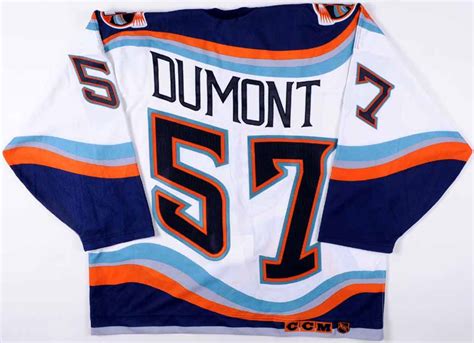 All styles and colors available in the official adidas online store. 1997-98 J.P. Dumont New York Islanders Pre-Season Game Worn Jersey - 1st NHL Jersey - Team ...