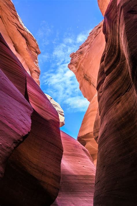 Beautiful View Of Antelope Canyon Sandstone Formations In Famous Navajo