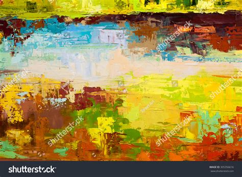 Abstract Art Background Oil Painting On Stockillustratie 305356616