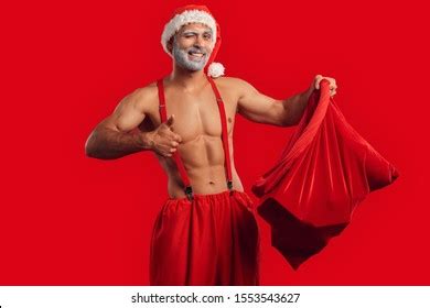 Cheerful Adult Topless Man Showing Thumb Stock Photo Shutterstock
