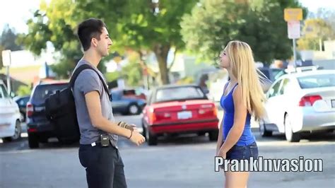 PrankInvasion Kissing Prank Blond Girl With Blue Tank Top Dailymotion Video