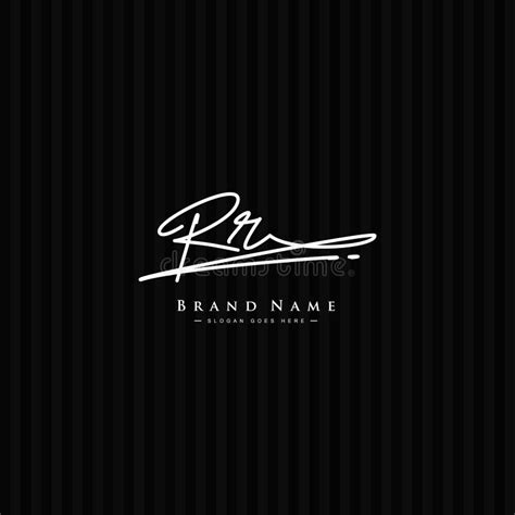 Rr Simple Signature Logo Handwritten Vector Template For R And R Logo