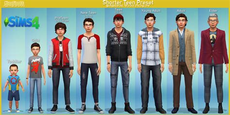 Sims 4 Teen Height Preset
