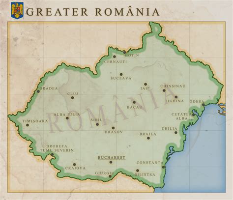 Greater Romania Cartography Map Historical Maps Alternate History