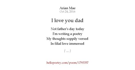 I Love You Dad By Peculiarian Hello Poetry