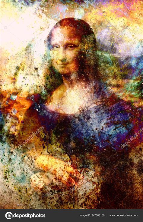 Reproduction Of Painting Mona Lisa By Leonardo Da Vinci And Graphic